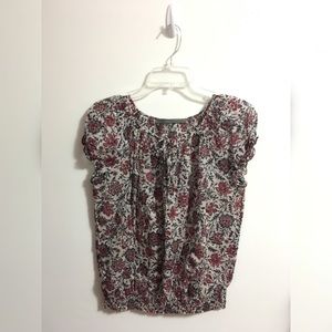 Floral Zara Peasant Blouse